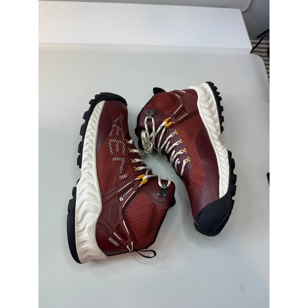 KEEN NXIS EVO Mid Hiking Boots Andorra Golden Yellow 1027793 Womens 7.5 New - Picture 5 of 9